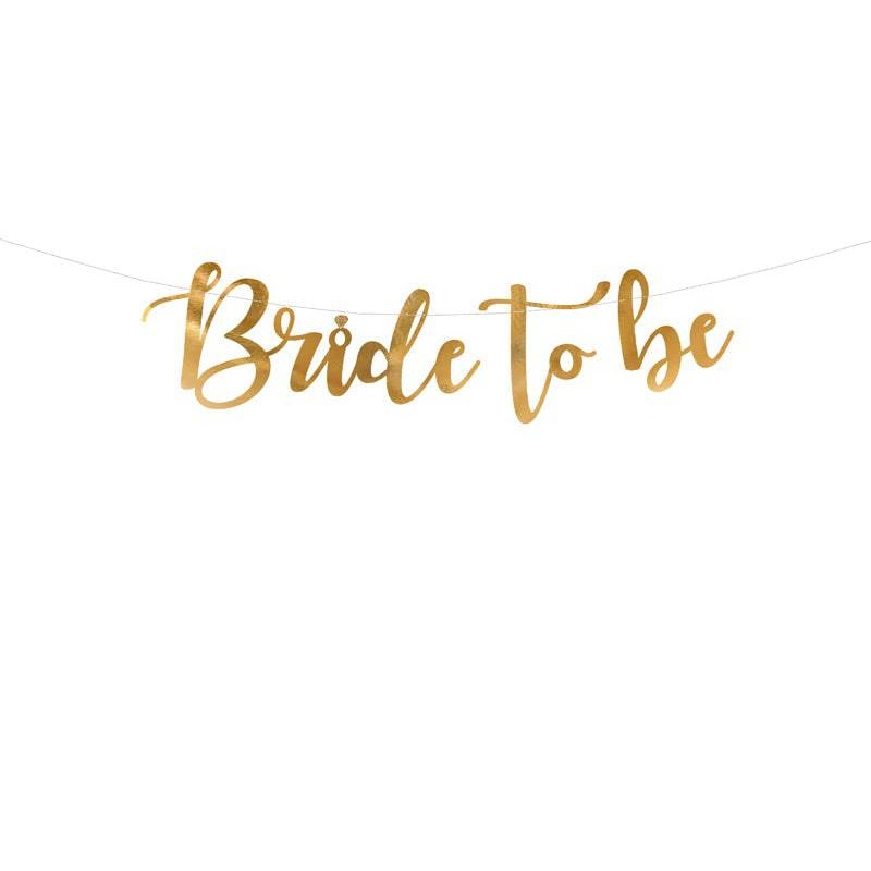 Bride To Be Banner Gold