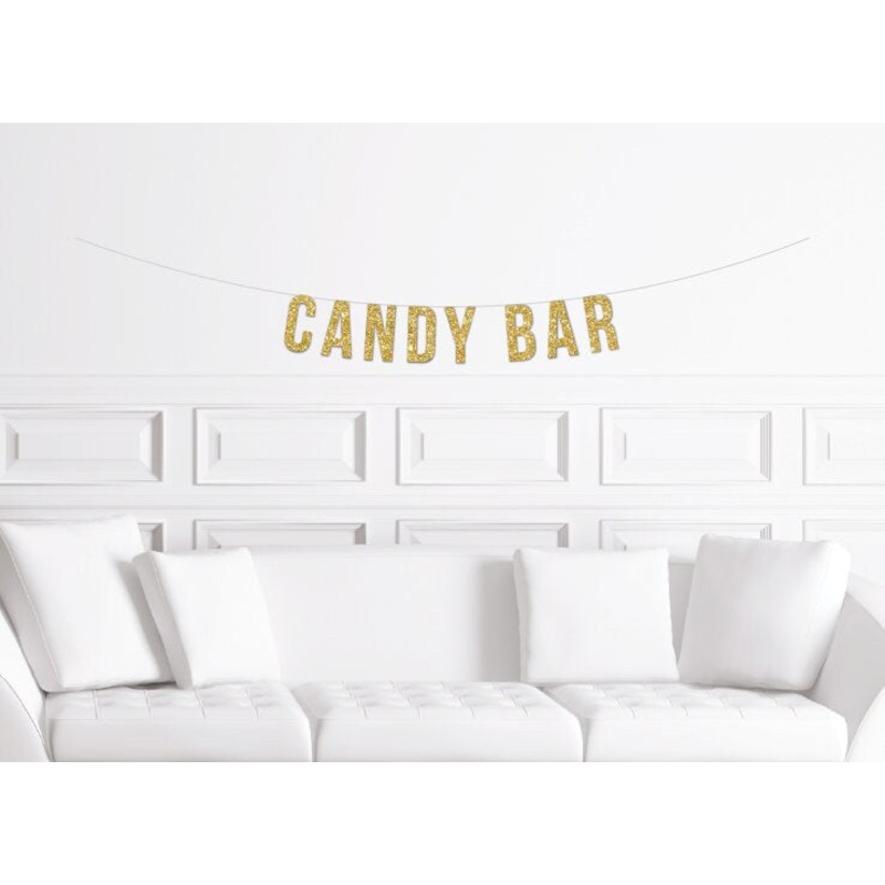 Candy Bar Glitter Banner