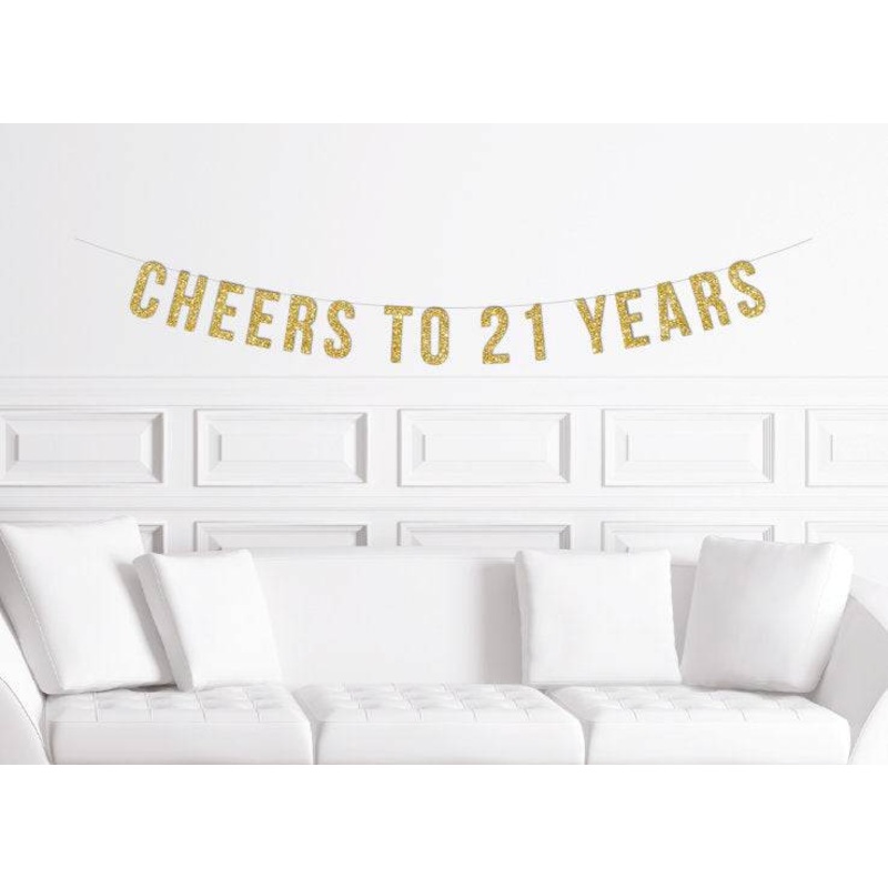 Cheers to 21 Years Banner