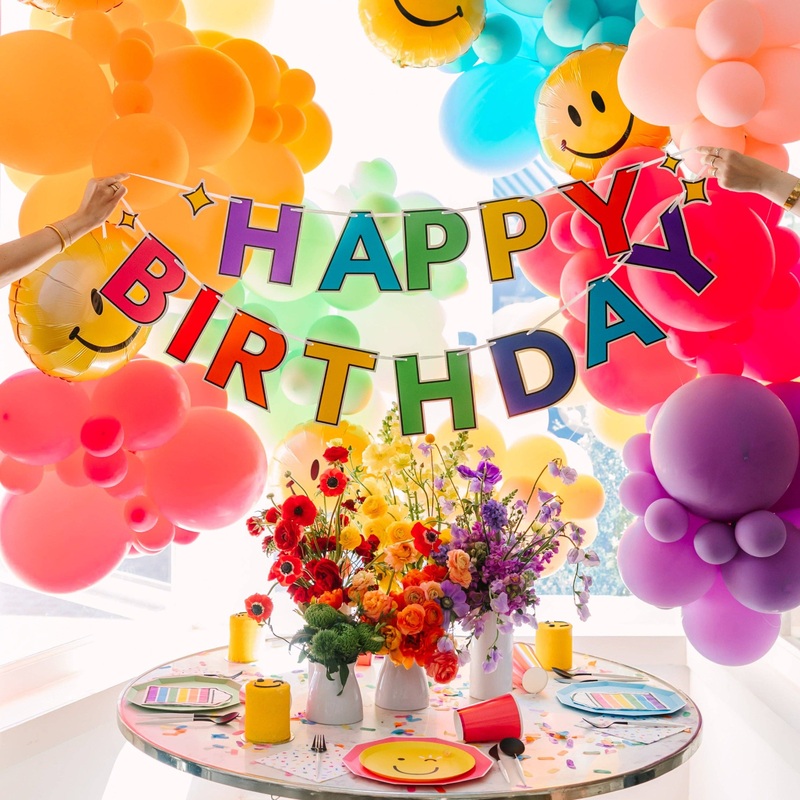 Happy Birthday Banner Rainbow
