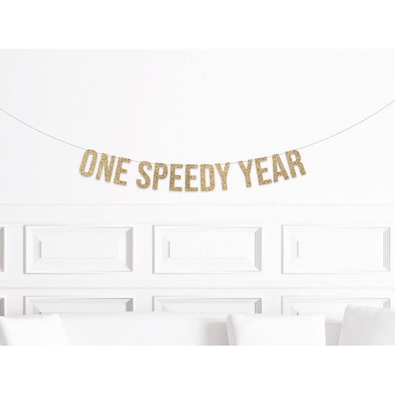 One Speedy Year Banner