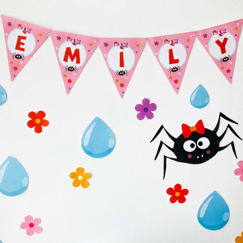 Girl Itsy Bitsy Spider Banner