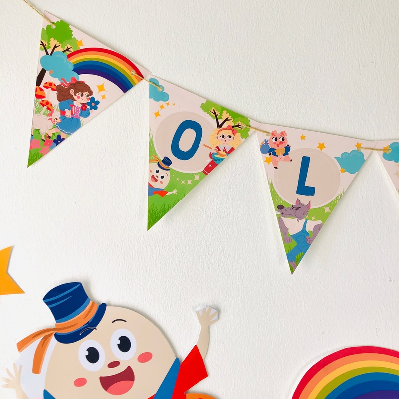 Nursery Rhyme Birthday Banner