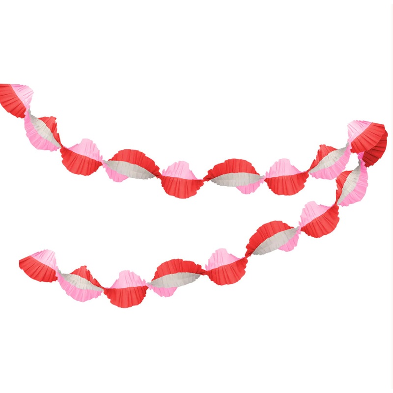 Pink & Red Stitched Streamer