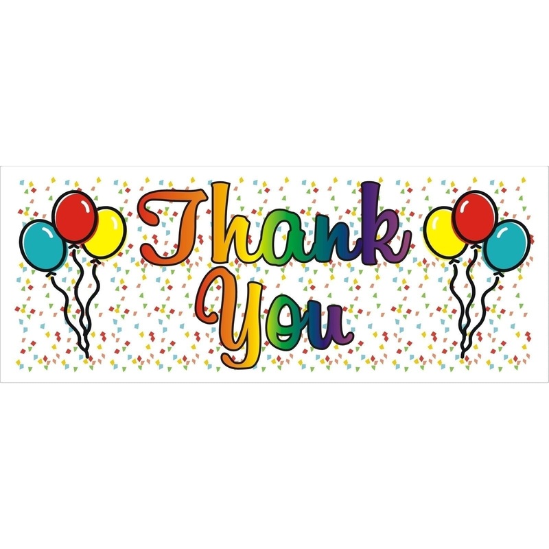 Balloons Banner - Thank You