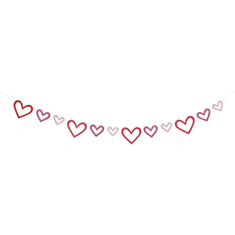 Banner - Glittered Heart, 8 Foot