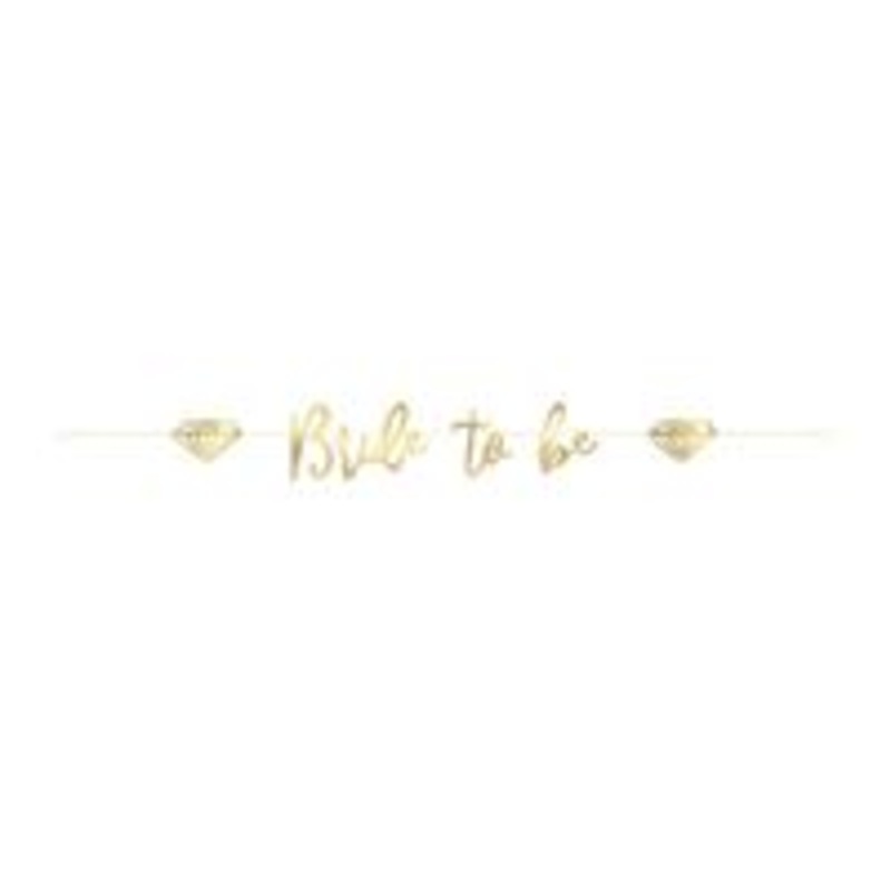 Bride to Be Banner 6 Foot - Gold