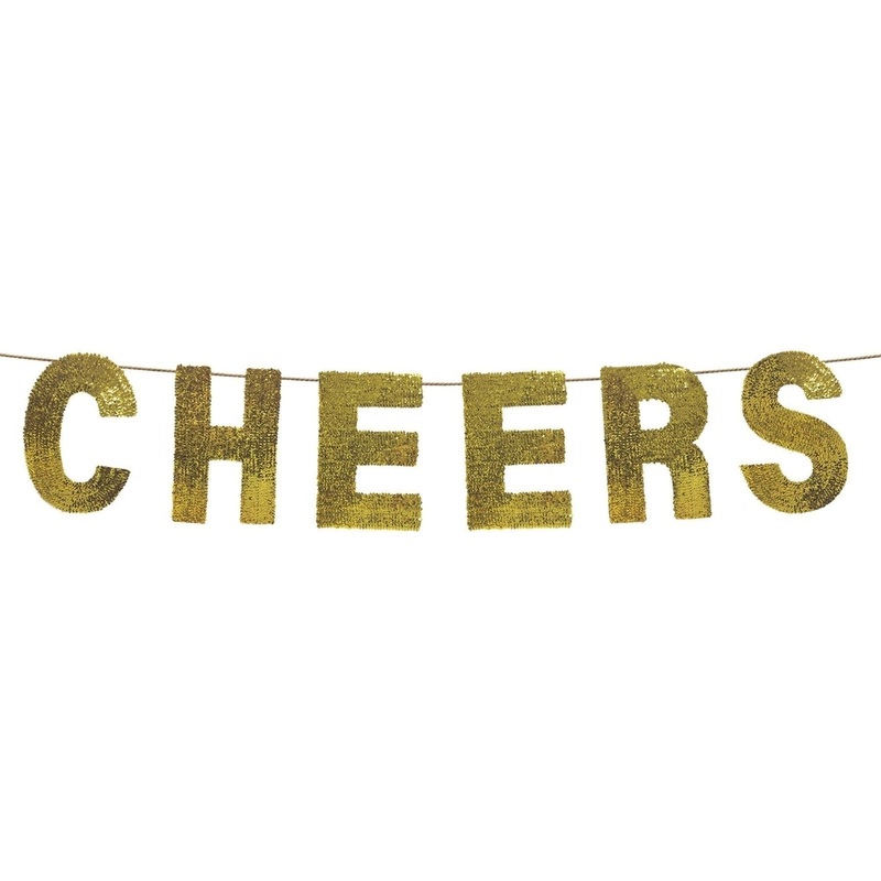 Cheers Sequin Banner
