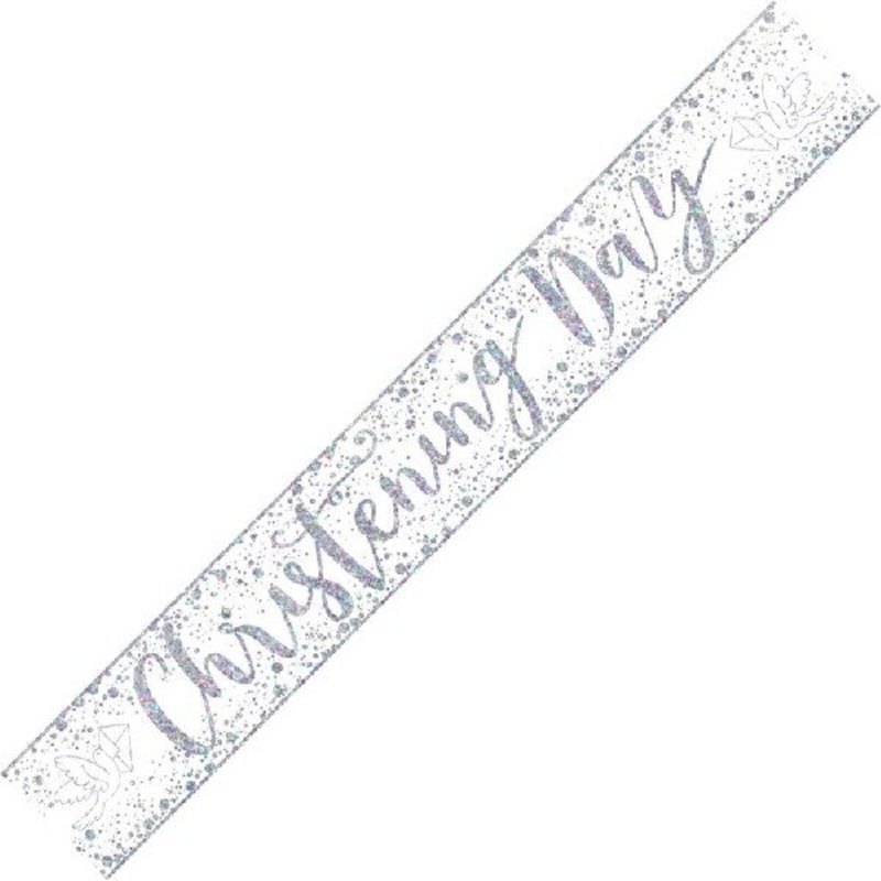 Christening Day Foil Banner