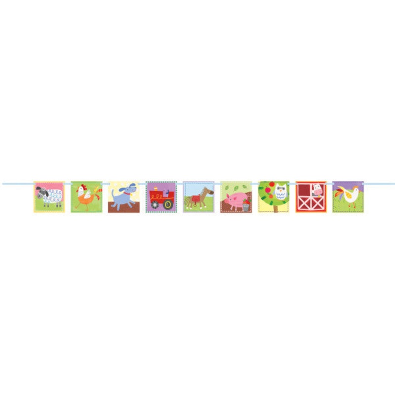 Farm Party Block Banner, 7 ft