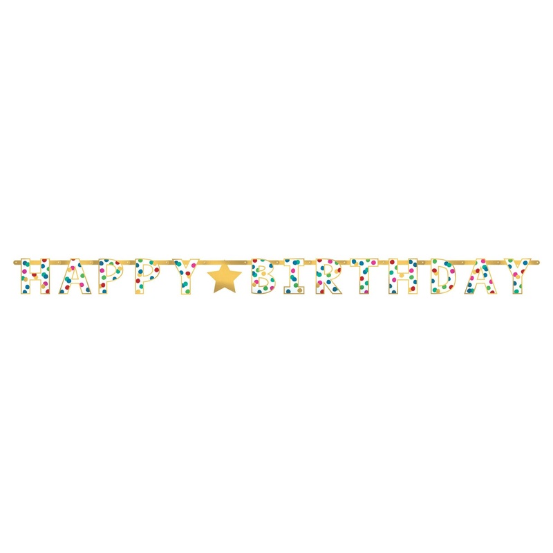 Foil Banner - Happy Dots