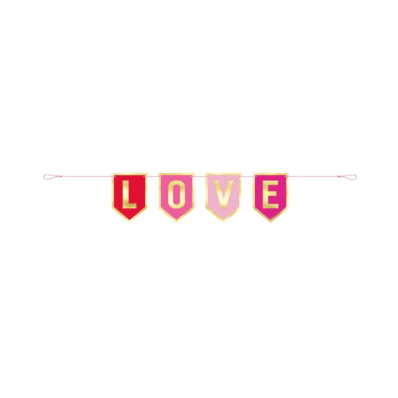 Foil "Love" Pennant Banner, 3 ft
