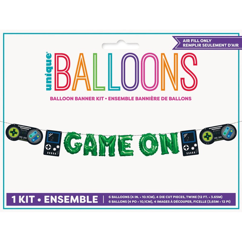 Gamer Balloon Banner Kit 3.65m