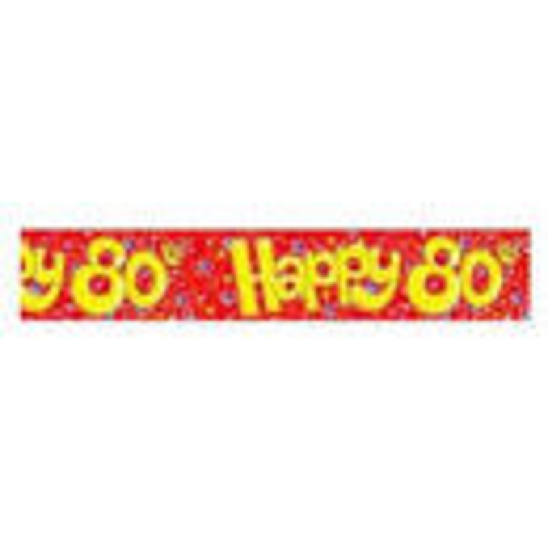 Happy 80th Banner - 2.6m
