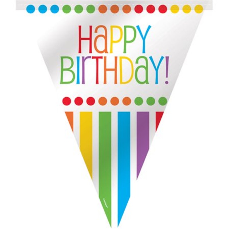 Happy Birthday Flag Banner