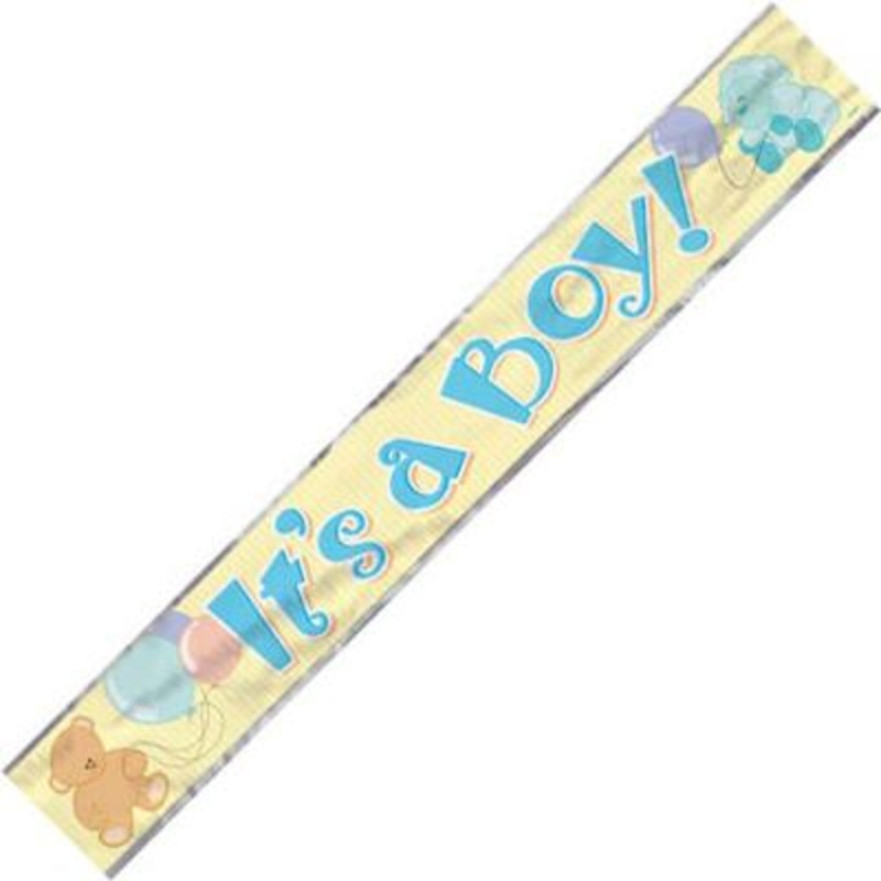 It`s A Boy Foil Banner - 12ft