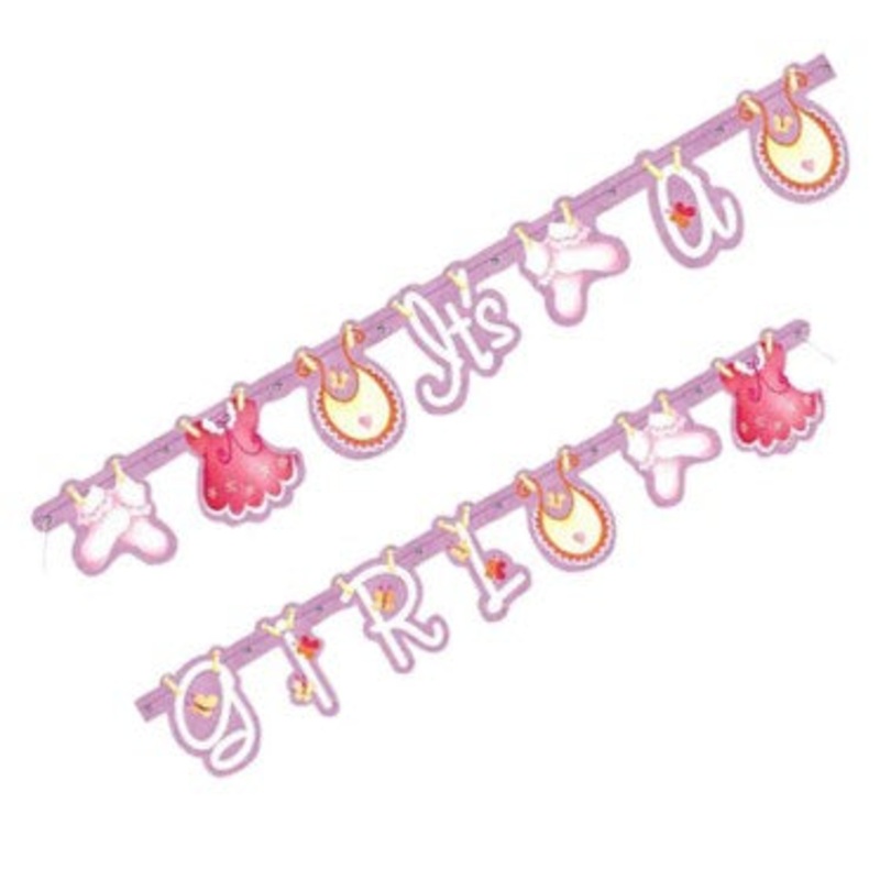 It`s A Girl Carded Paper Banner