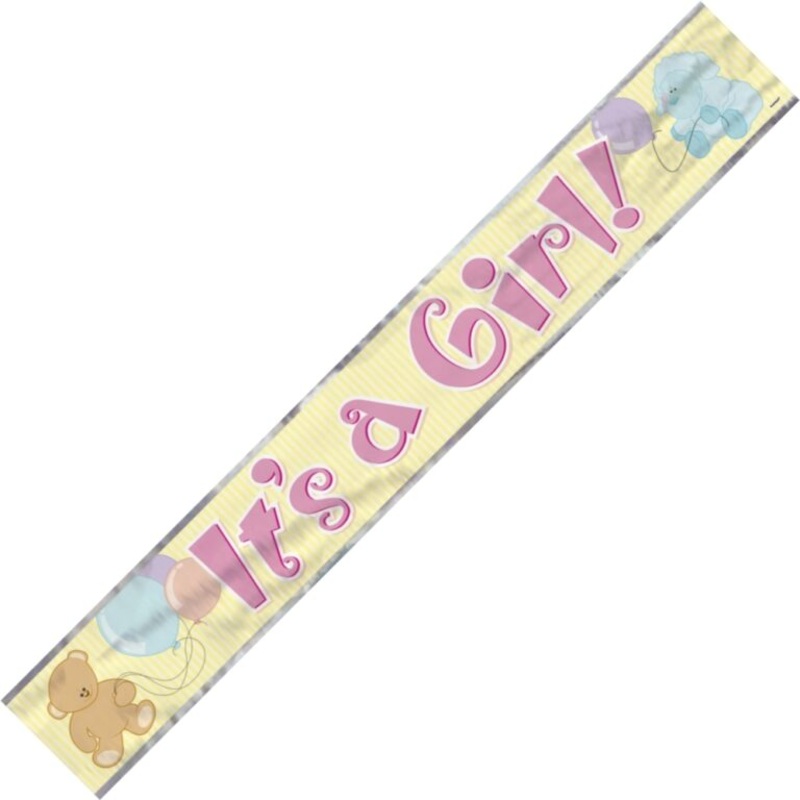 Its A Girl Foil Banner 12FT