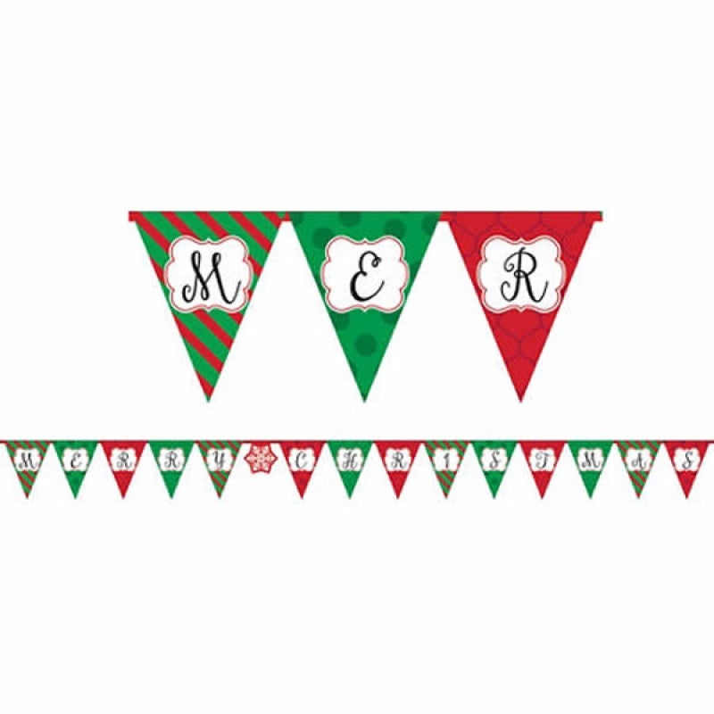 Merry Christmas Pennant Banner