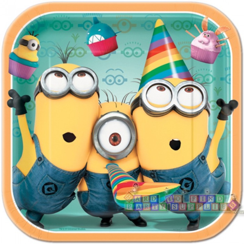 Minions Square Dinner Plates 8ct