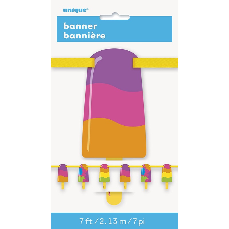 Summer Ice Cream Party Banner