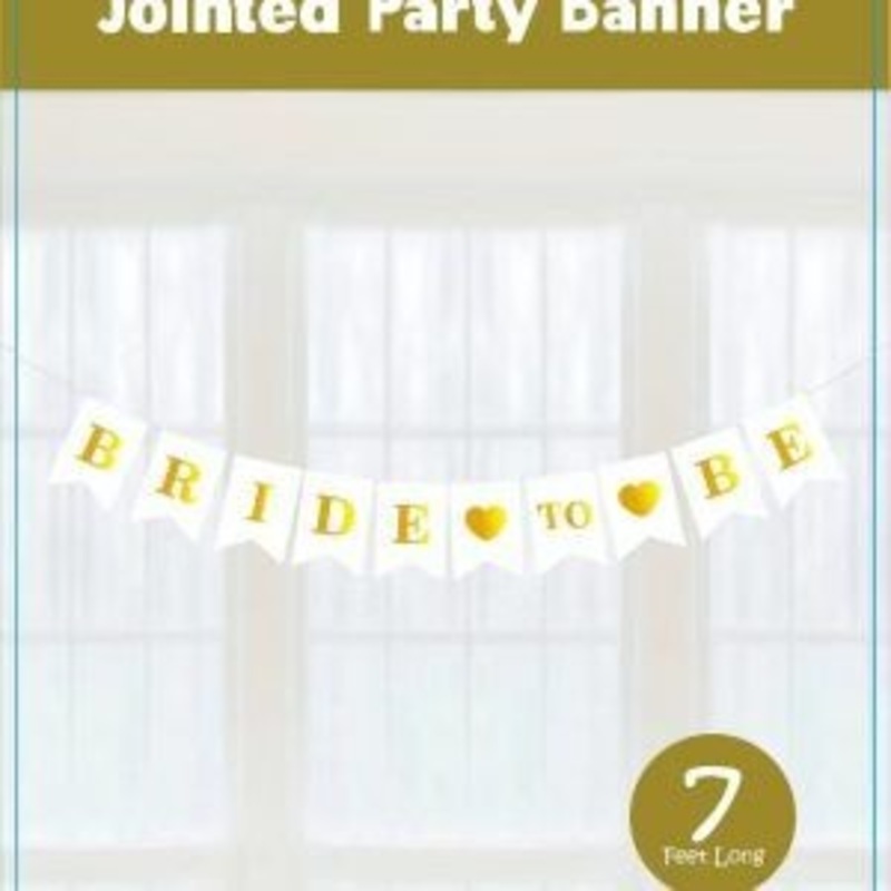 7 ft Bride to Be Gold Banner