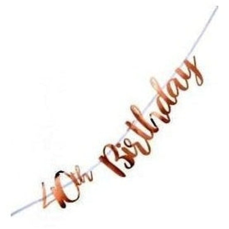 Banner - Rose Gold 40th Birthday