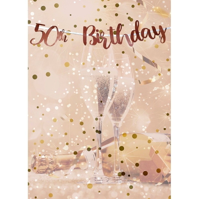 Banner - Rose Gold 50th Birthday