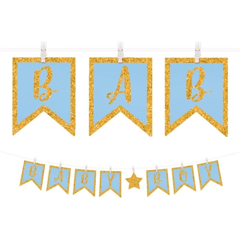 Clothespin Letter Banner - Boy
