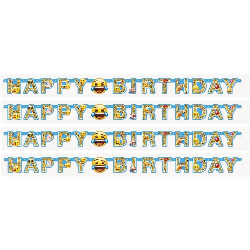 Emoji Banner Happy Birthday