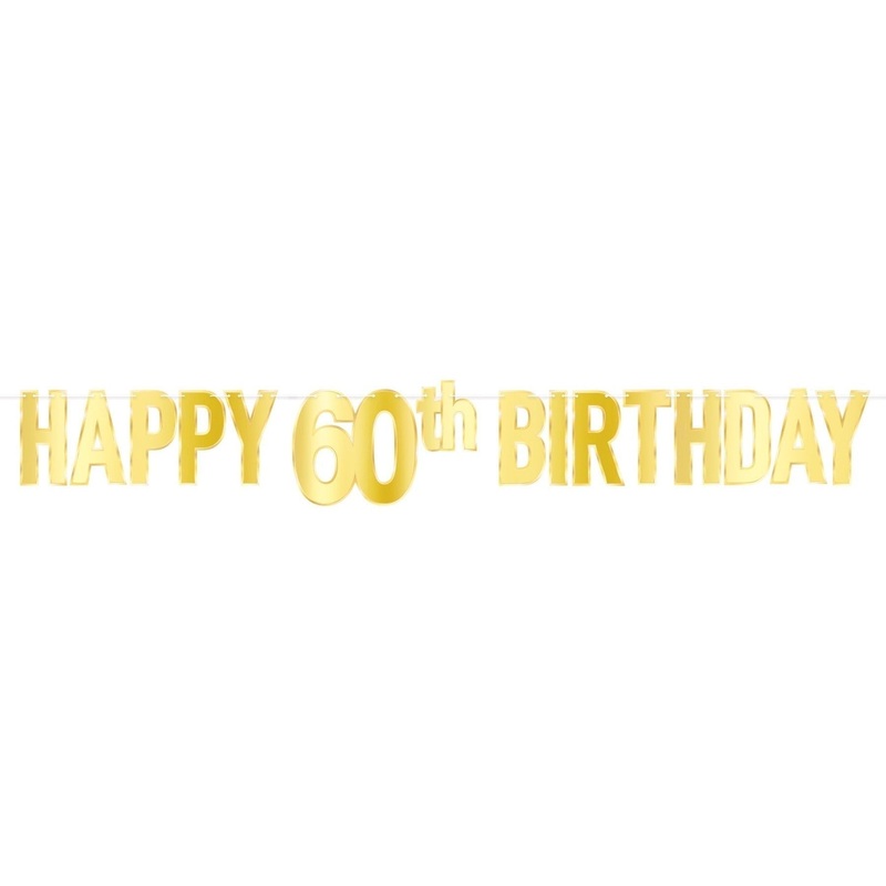 Foil Happy 60th Birthday Banner