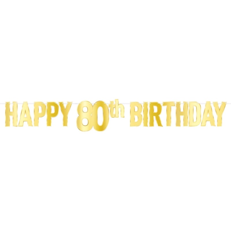 Foil Happy 80th Birthday Banner