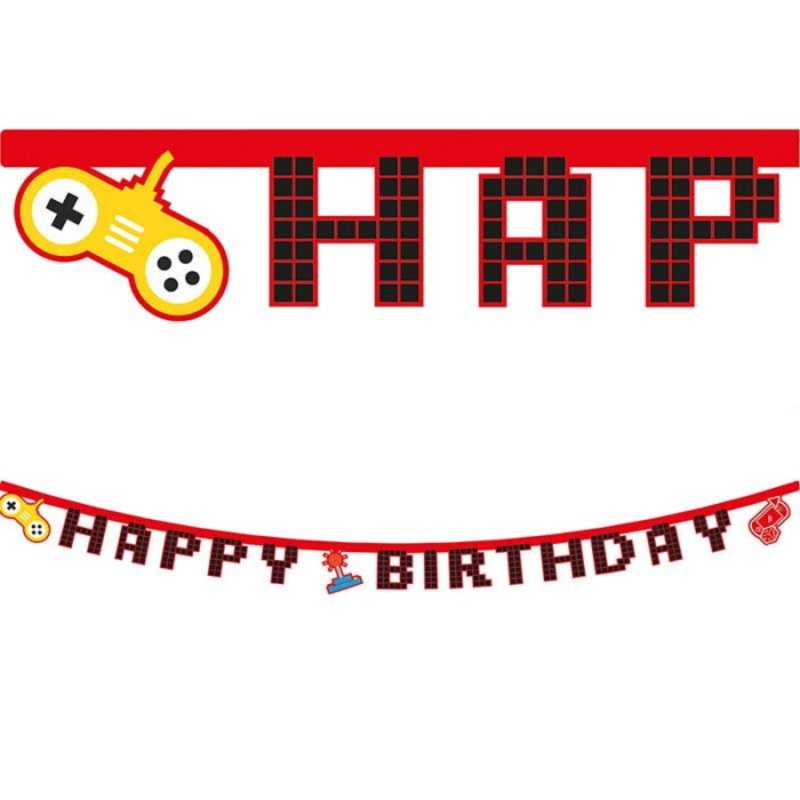Gamer Birthday Banner 2 metres