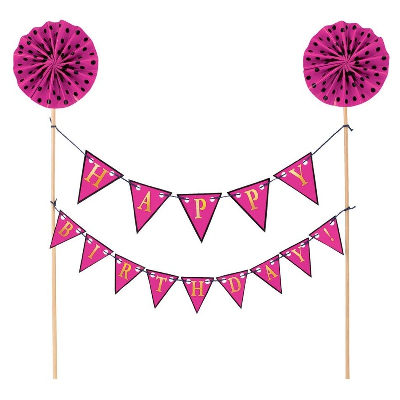 Happy Birthday Cake Picks Banner