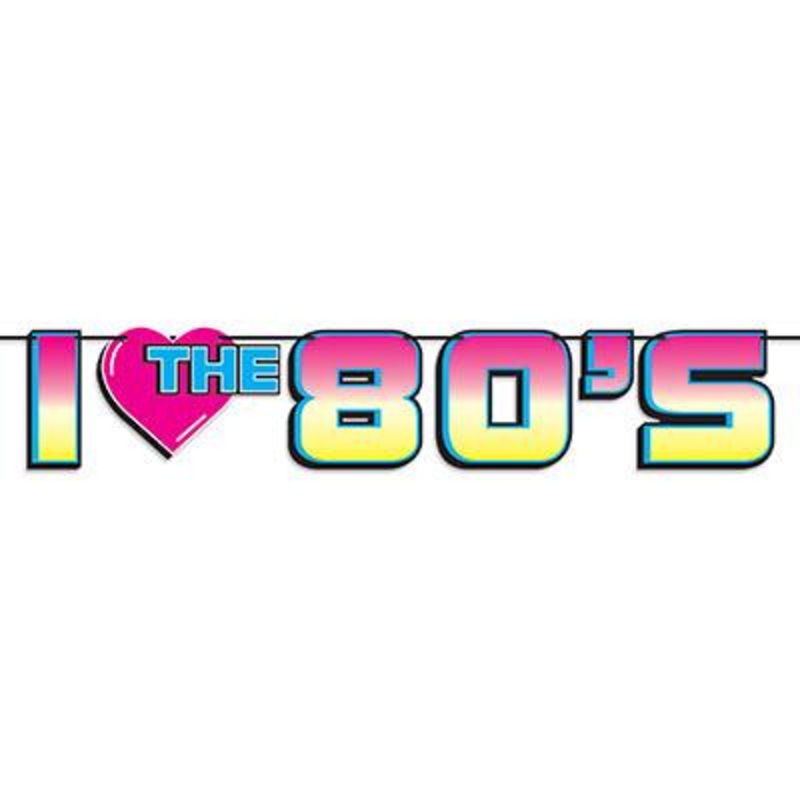 I Love the 80's Streamer 7" X 6'