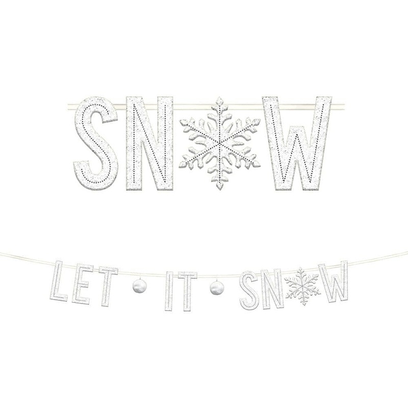 Let It Snow Felt Banner