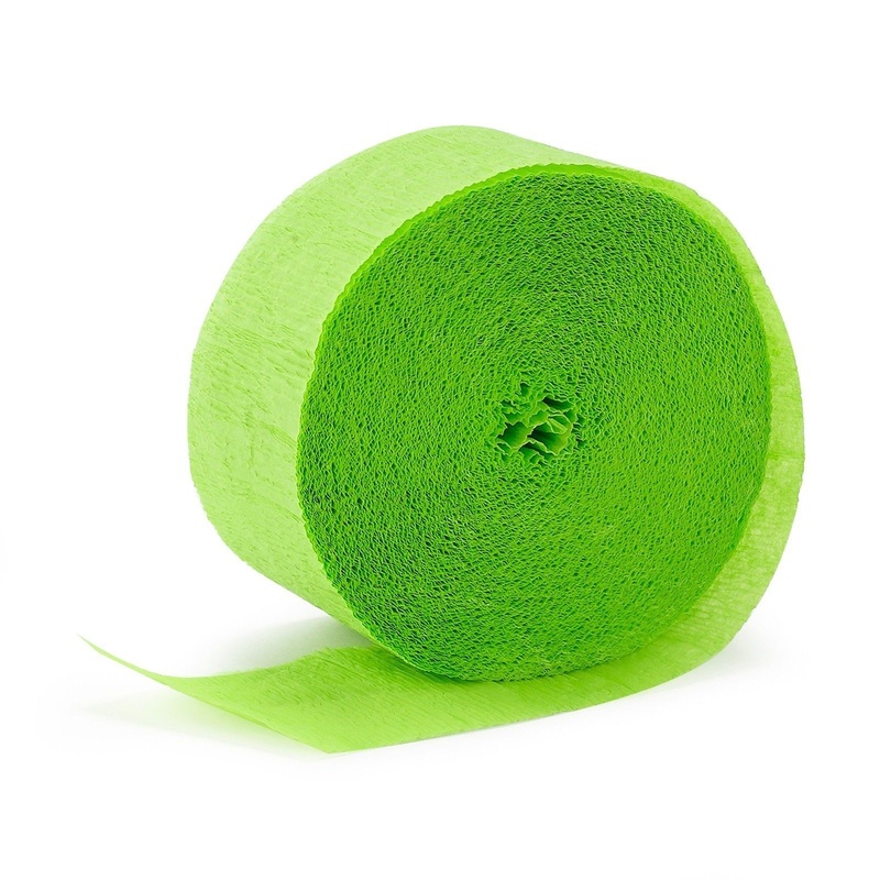 Lime Green Crepe Streamer 24m