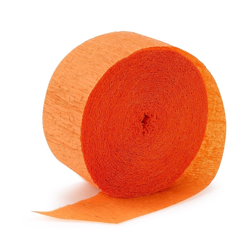 Orange Crepe Streamer 24m
