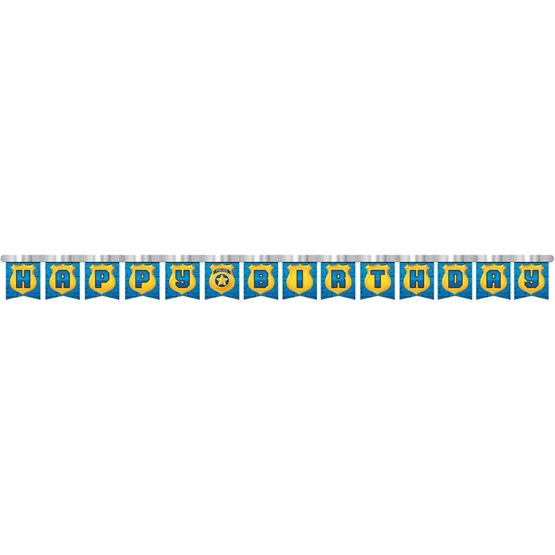 Police Birthday Banner 2 metres