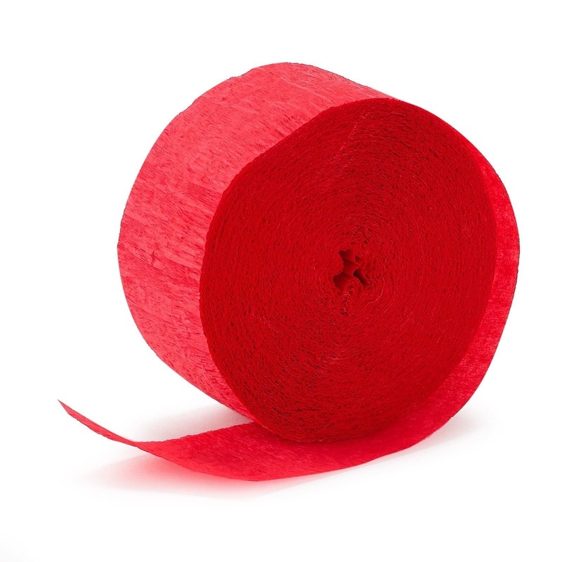 Red Crepe Streamer 24m