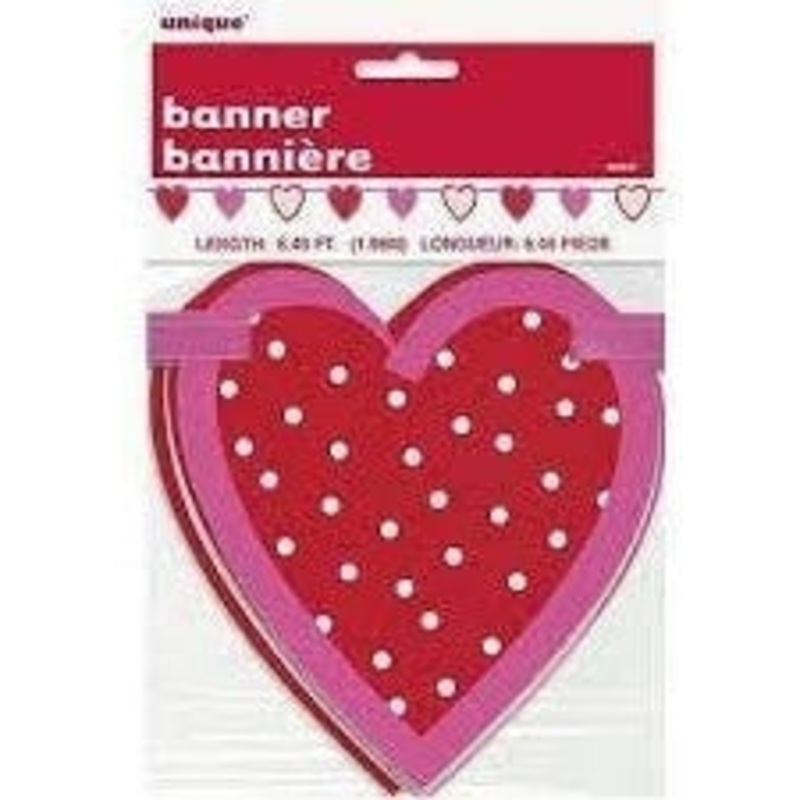 Valentine Heart Cut Out Banner