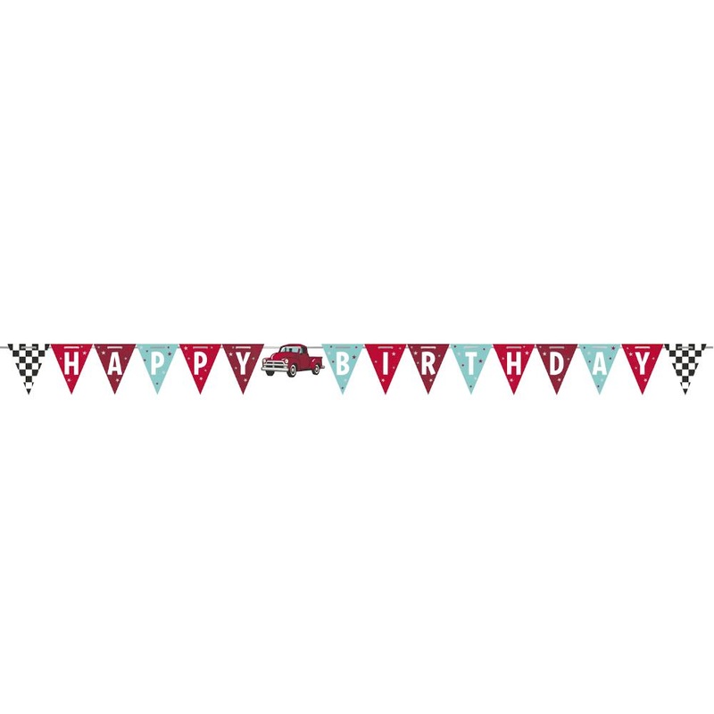 VINTAGE RED TRUCK BANNER 1 CT.