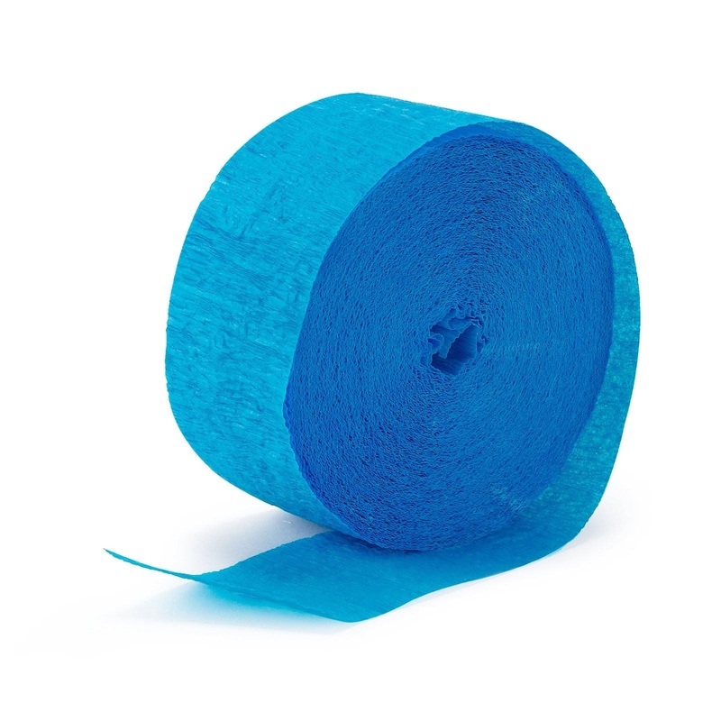 Azure Blue Crepe Streamer 24m