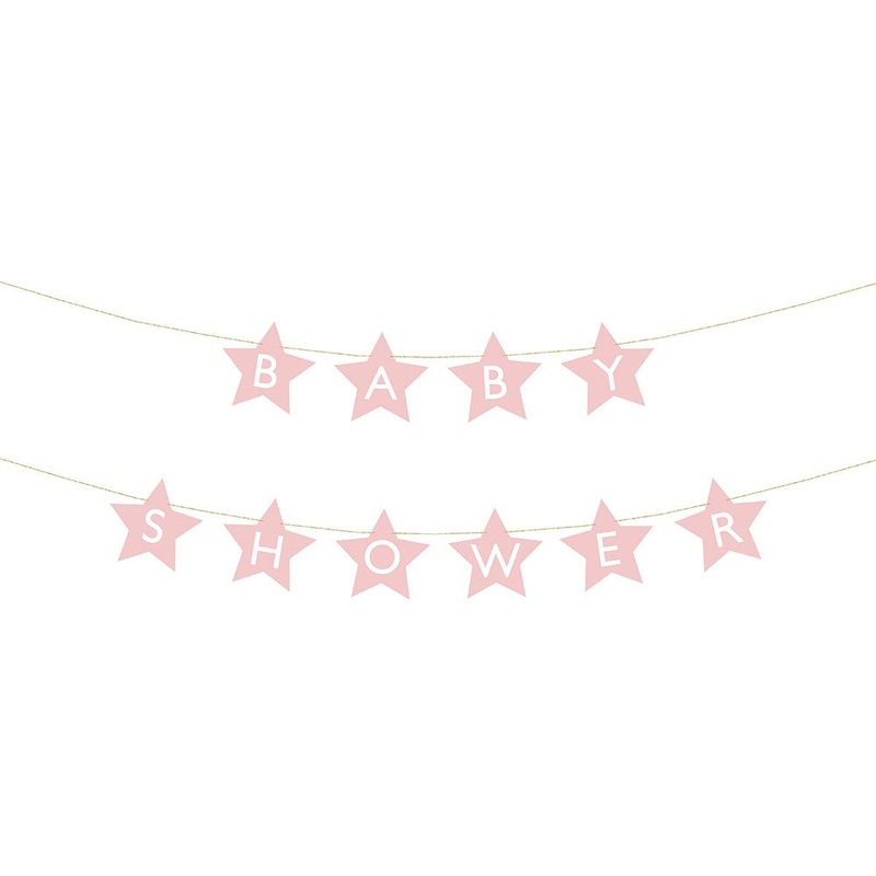 Baby Shower Garland Banner Pink