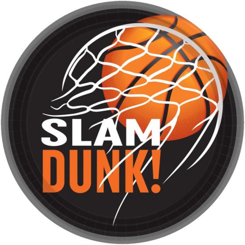 Basketball Snack Plates 18pk