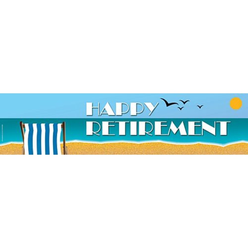 Blue Retirement Deckchair Banner
