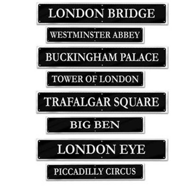 British Street Signs 4pcs
