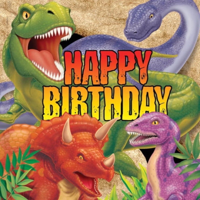 Dinosaur Napkins Pk16