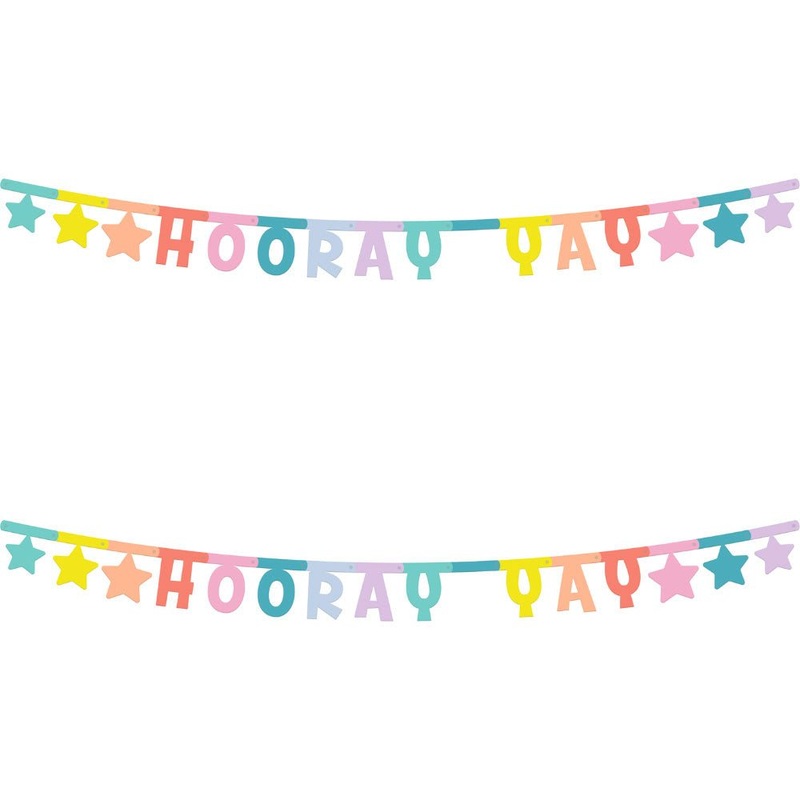 Hooray Yay Garland Banner Pastel