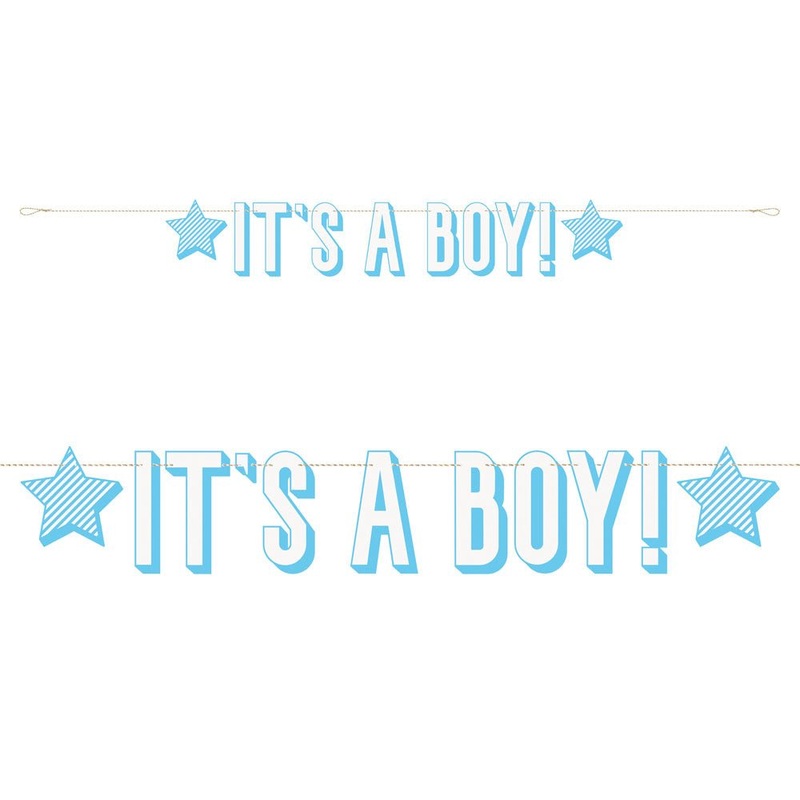 It's a Boy Garland Banner Blue